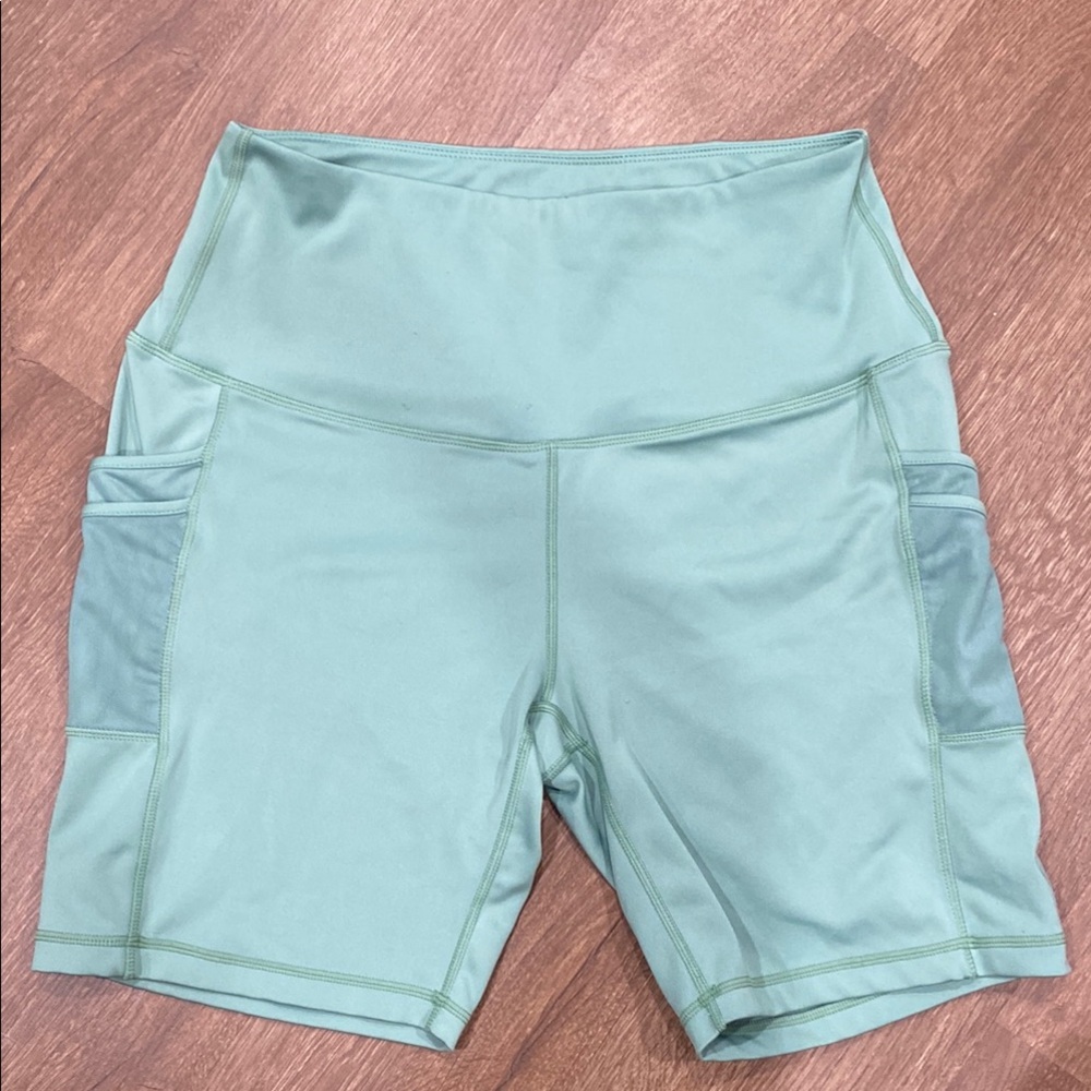 Women's High-Waisted Green Shorts
